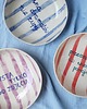 miski i misy Malowana ceramiczna miska w pasy z napisem 2