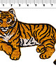naszywki na ubrania Naszywka naprasowanka TYGRYS termo haft 8,8x7cm 1
