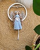 Ozdoby na ścianę Anioł stróż na obręczy ze skrzydłami, makrama ścienna boho 3
