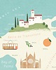 plakaty Plakat Majorka - mapa graficzna 3