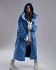 płaszcze damskie Parka Longline Hoodie Oversize baby blue 9