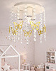 lampy do pokoju dziecka Luksusowa lampka dla dziewczynki złota motylki 2