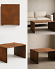 stoliki kawowe Industrialny Stolik Kawowy LOFT Efekt Rdzy Stal Corten Czarny Metal 3