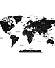 naklejki ścienne do pokoju dziecka MAPA ŚWIATA CZARNA DK391 1
