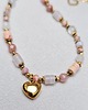 złote naszyjniki Naszyjnik Serduszko W Różu 2