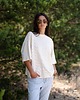 t-shirt damskie Koszulka T-Shirt z bawełny prążkowanej, NATURAL WHITE 2