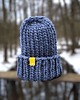 czapki damskie Wełniana czapka zimowa WOOLY jeans 1