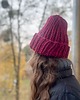 czapki damskie Zimowa czapka z wełny owczej i alpaki Lumi fuksjowa 2