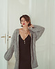 kardigany damskie Kardigan kimono, szary 5