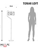 lampy podłogowe Czarna lampa stojąca do salonu w stylu loft TOMAR LOFT 1