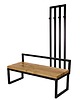 ławki Ławka Metalowa Z Wieszakiem Loft Siedzisko Drewno Lite Dąb LM-84 2