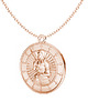 złote naszyjniki JOANNA D'ARC- naszyjnik moneta srebro,złoto,róż 2