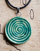 naszyjniki - inne Naszyjnik ceramiczny spirala turkus 1
