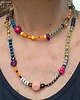 korale Długi bajecznie kolorowy naszyjnik Boho drobne koraliki prezent handmade 1