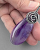 wisiory Viol - wisiorek z agatem i oksydowanym srebrem, wire-wrapping 1