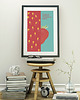 plakaty Truskawka - plakat fine art, giclee 2