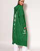płaszcze damskie Dzianinowy płaszcz z kapturem - PA020 zielony MKM 2