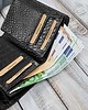 portfele damskie Portfel damski skórzany mały czarny croco w orientacji poziomej RFID 7