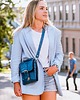 torebki mini Skórzana torebka etui na telefon niebieska - Pheobe 4