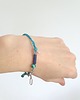 bransoletki z kamieni naturalnych Bransoletka BOHO ręcznie tkana, turkusowa z lapisem i turkusem, wodoodporna 5