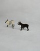kolczyki ceramiczne Buldog francuski mini- ceramiczne kolczyki 1