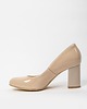 czółenka damskie SKÓRZANE CZÓŁENKA ZAPATO 042 KOLOR BEŻ LAKIER 4