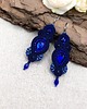 kolczyki soutache Orina kolczyki sutasz granatowe długie wiszące wieczorowe z kryształami 2