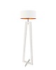 lampy podłogowe Drewniana lampa stojąca do salonu w stylu skandynawskim BALI GOLD 4