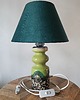 lampy stołowe Zielona lampa ceramiczna VEB Haldensleben 1