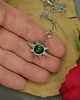 wisiory Wisiorek róża wiatrów zielony onyks wire wrapping 5