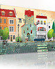 obrazy OBRAZ NA PŁÓTNIE -  100x70cm KOLOROWE KAMIENICE 1