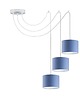 lampy do pokoju dziecka 3-punktowa lampa wisząca pająk WAIKIKI W3 z kolorowymi abażurami 2