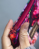 pokrowce i etui - na klucze Etui na klucze z weluru w peonie kwiatowe etui handmade 1