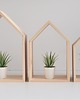 regały i półki Drewniane półki domki - trio - naturalny 4