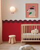 tapety i naklejki ścienne Wainscoting Double Wave Dark - samoprzylepny dekoracyjny panel ścienny 1