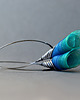 kolczyki wire wrapping Srebrne kolczyki koła turkusowe 6