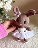 misie i maskotki Króliczek na szydełku SZYDEŁKOWY KRÓLICZEK amigurumi BALETNICA 1