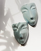 doniczki Doniczka głowa na ścianę błękitna baby blue 3