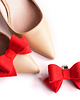 klipsy do butów Klipsy do butów Coquet-Kokardki 3D M/Red Suede 1