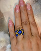 pierścionki - różne Kobaltowy pierścionek we wzór węża handmade, ręcznie pleciony 8