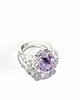 pierścionki - różne Szklany pierścionek "Nereida" fiolet neodymowy 3