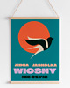 plakaty Plakat kolorowy retro, jaskółka 1