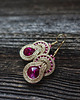 kolczyki soutache Różowo- złote, małe   kolczyki soutache 1