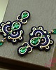 kolczyki soutache Zielono srebrne kolczyki sutasz soutache 5