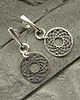kolczyki wire wrapping Srebrne rozety 1