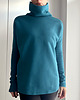 bluza bez kaptura damska Wąski rękaw Golf Morski z dzianiny pętelkowej 3