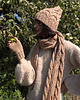 czapki damskie Merino cables beanie silver 1