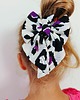 gumki do włosów Scrunchie do włosów, gumka do włosów z KOKARDĄ Panterkowy pop 2