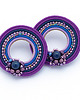 kolczyki soutache Fioletowe koła 3