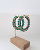 kolczyki szklane Kolczyki Koła z Kryształów Preciosa i Koralików - AURA Emerald 4